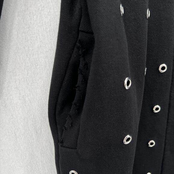 Rta Serge Grommet Cardigan Sweater Womens XS Black Long Sleeve Embellished - Picture 10 of 15